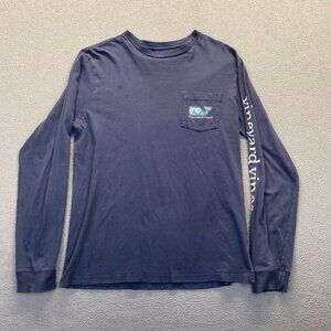 Vineyard Vines Men Size S Graphic Pocket Crew Neck Tee "TURTLE & STARFISH WHALE"